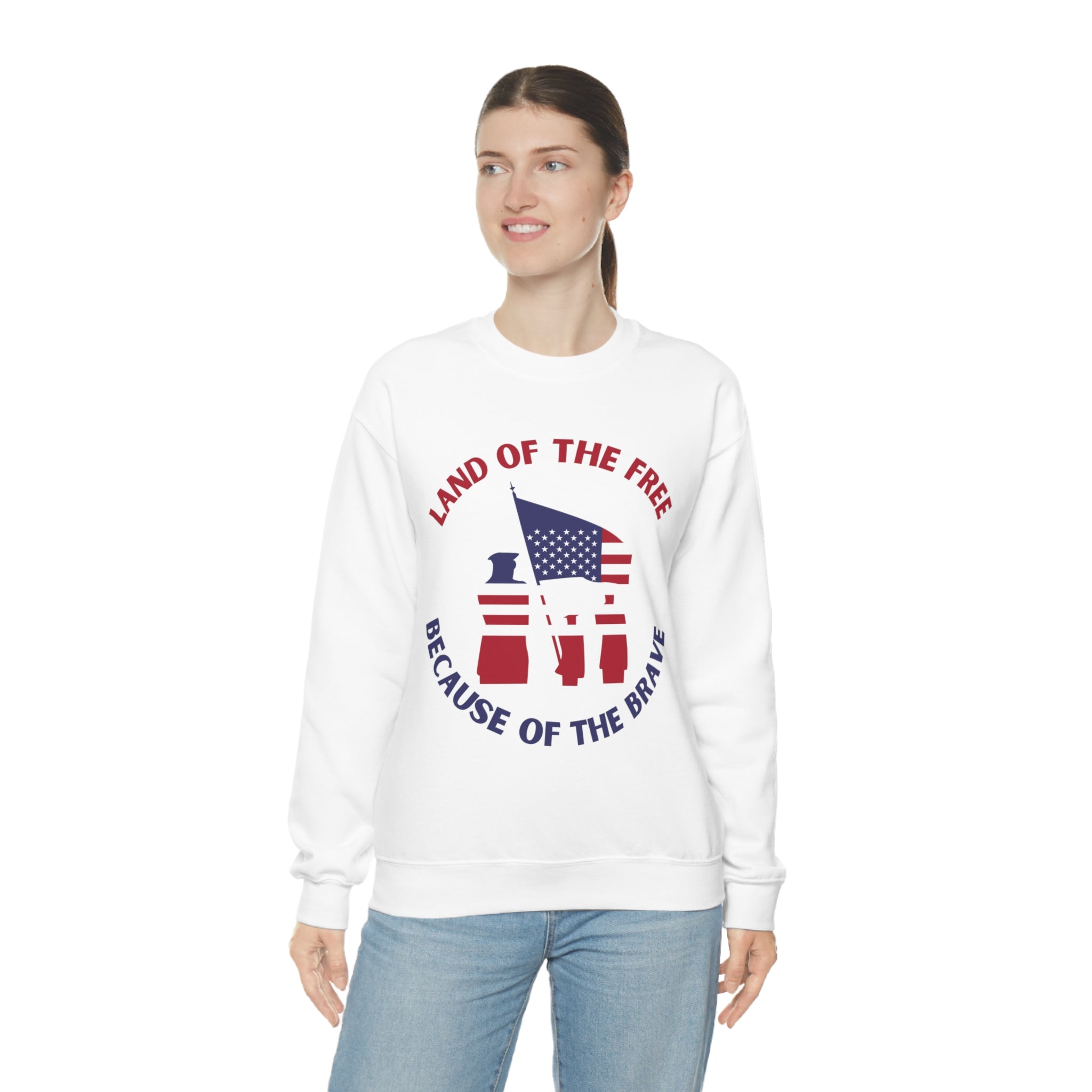 Memorial Day Land Of The Free Unisex Heavy Blend™ Crewneck Sweatshirt