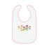 Spring Flowers Baby Contrast Trim Jersey Bib