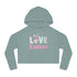 Gnome Love Easter Women’s Cropped Hooded Sweatshirt