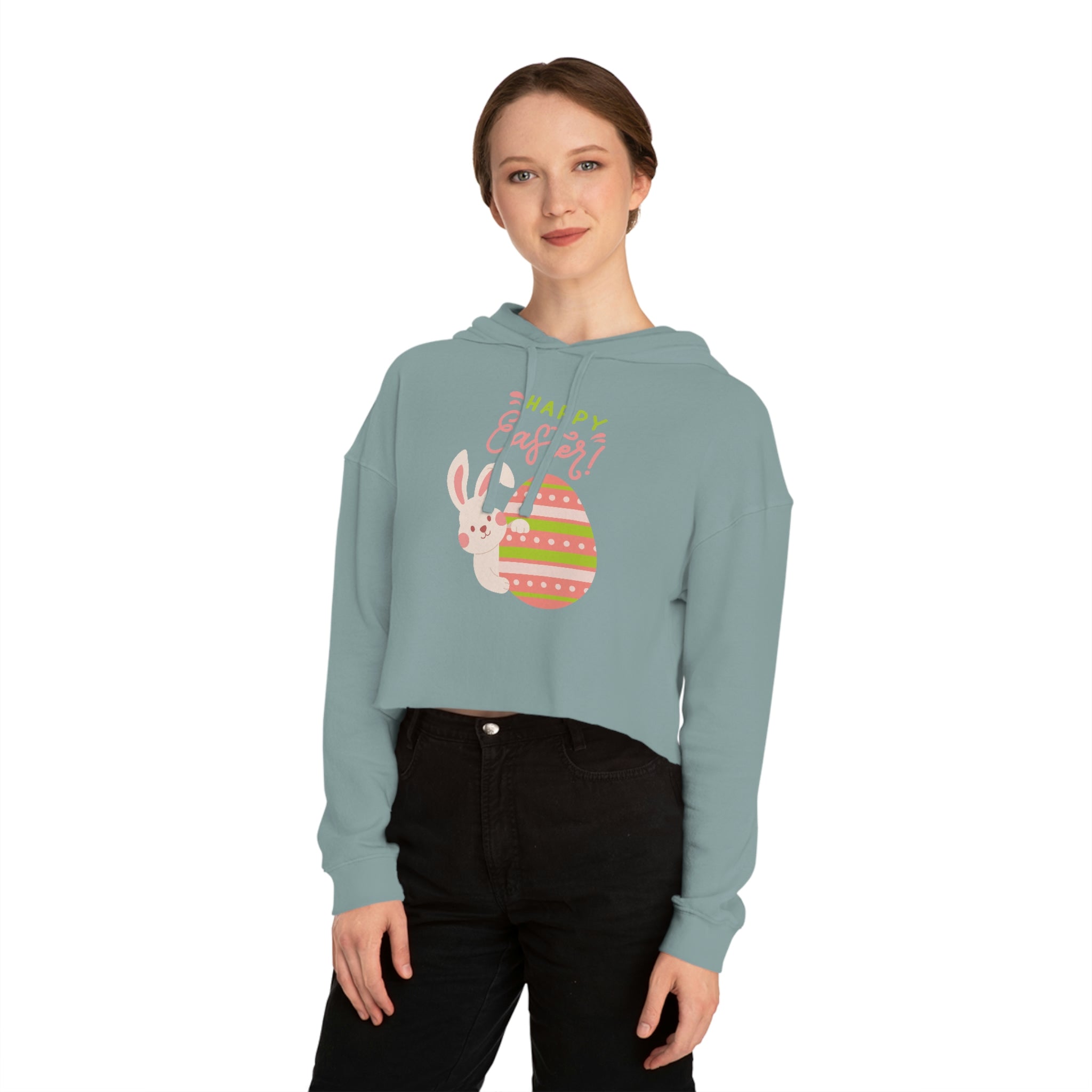 Easter Egg Women’s Cropped Hooded Sweatshirt