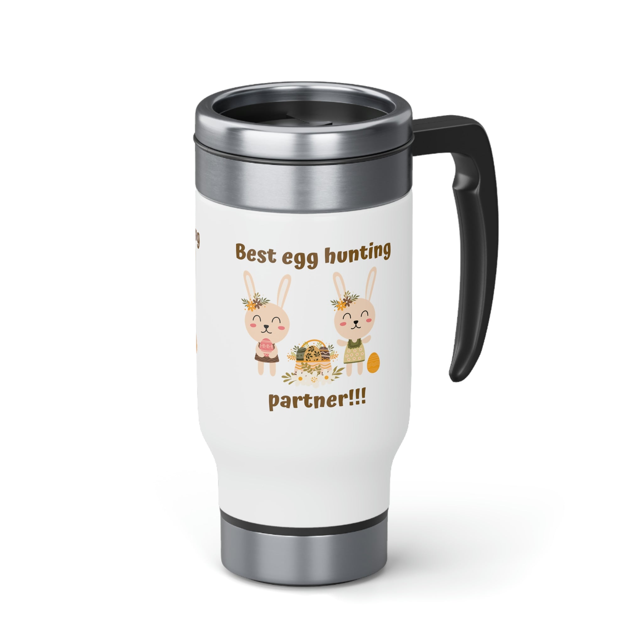 Egg Easter Partner Stainless Steel Travel Mug with Handle, 14oz