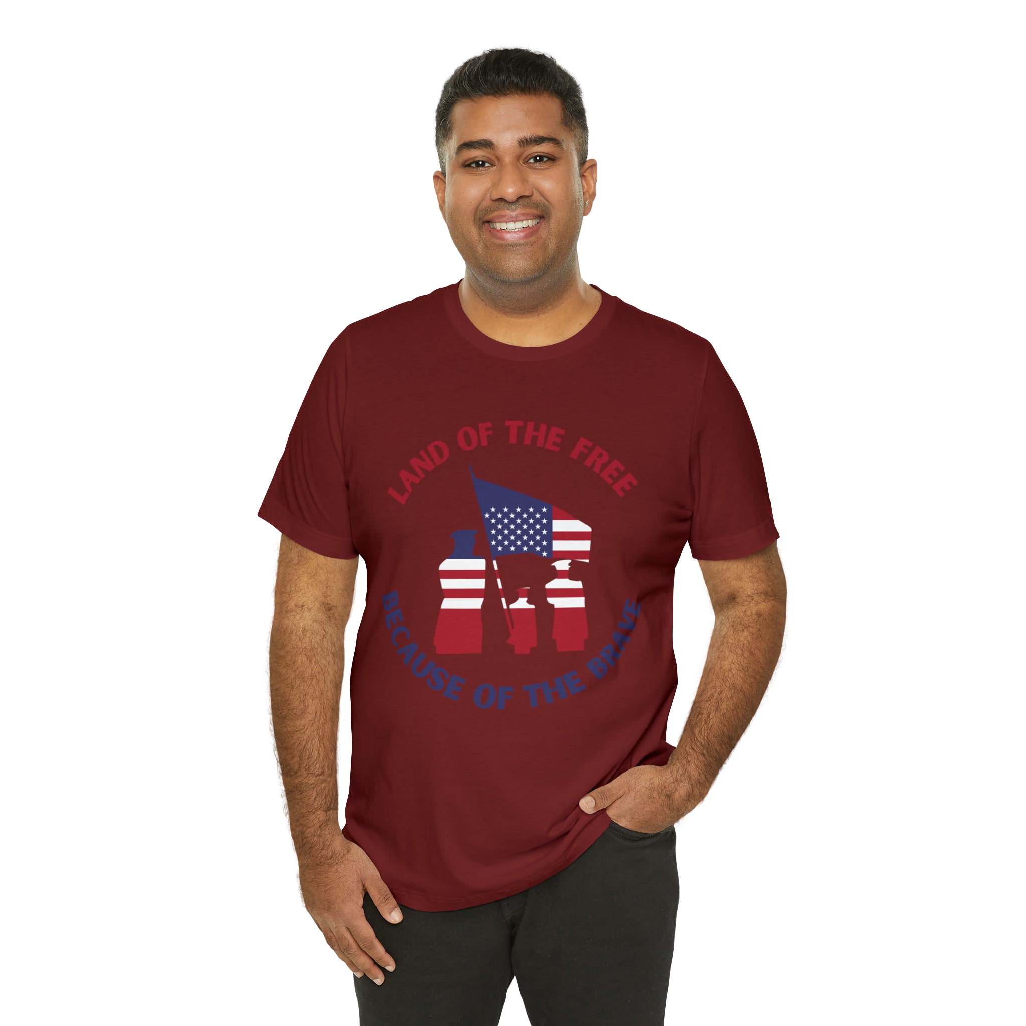 Memorial Day Land Of The Free Unisex Jersey Short Sleeve Tee