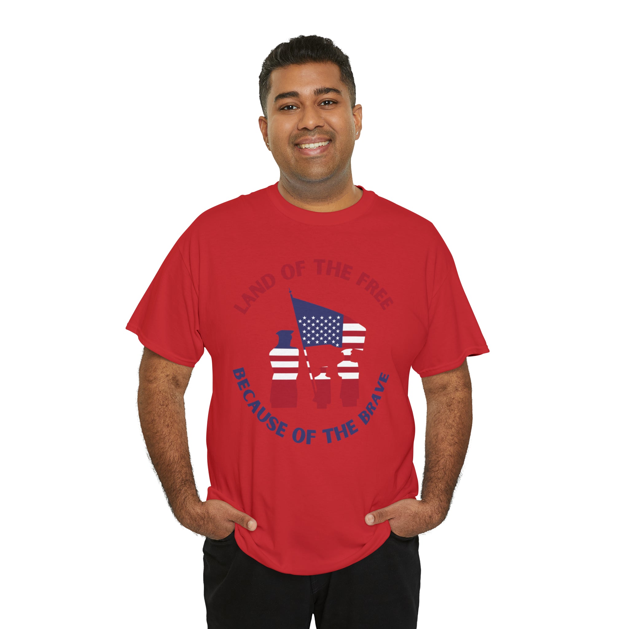 Memorial Day Land of The Free Unisex Heavy Cotton Tee