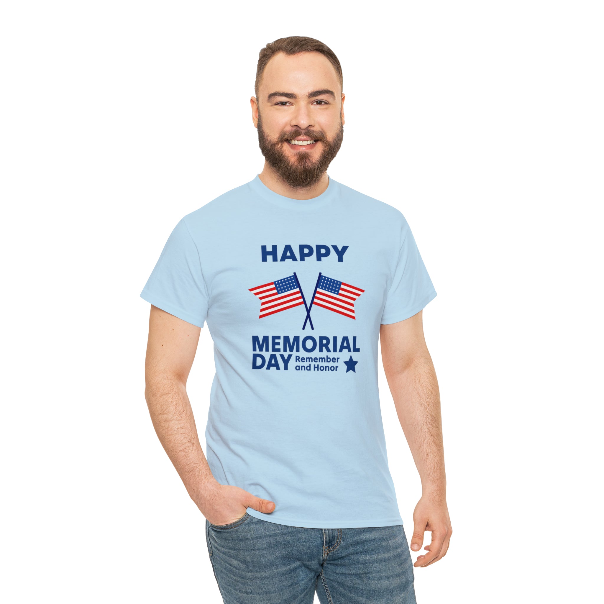 Happy Memorial Day Unisex Heavy Cotton Tee