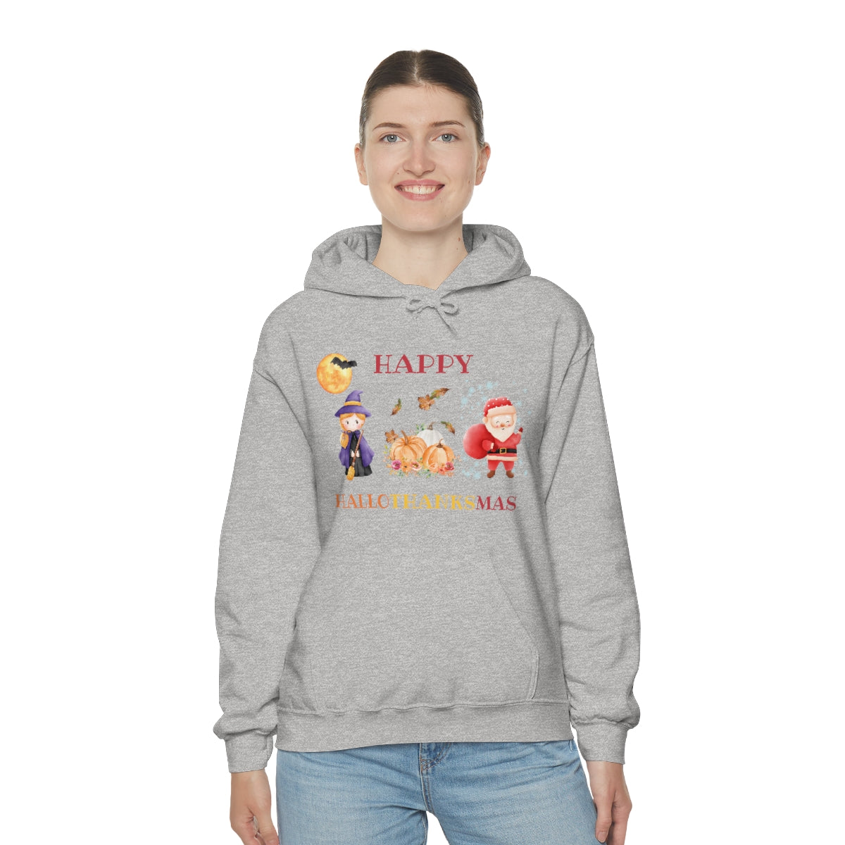 Happy Hallothanksmas Unisex Heavy Blend™ Hooded Sweatshirt