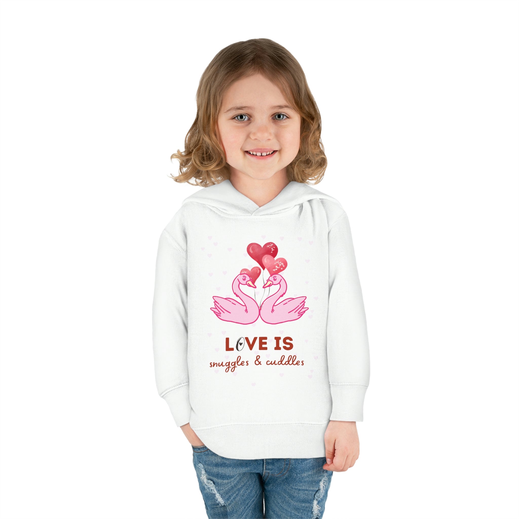 Love Is Snuggle & Cuddles Toddler Pullover Fleece Hoodie