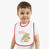 Gnome Happy Spring Baby Contrast Trim Jersey Bib