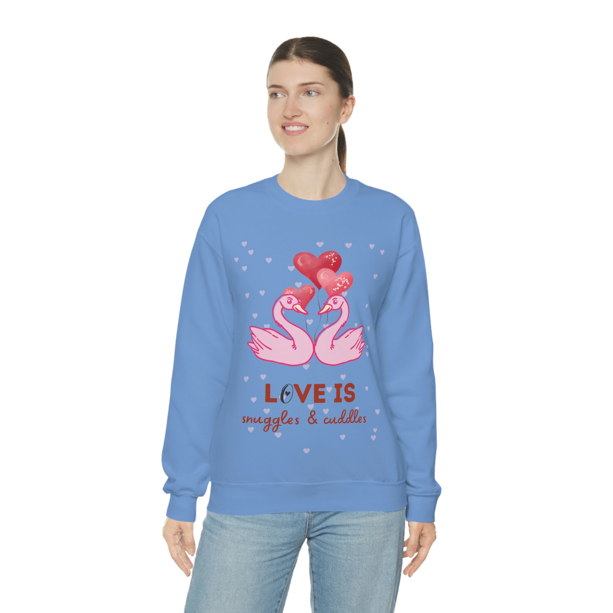 Love Is Snuggles & Cuddles Unisex Heavy Blend™ Crewneck Sweatshirt