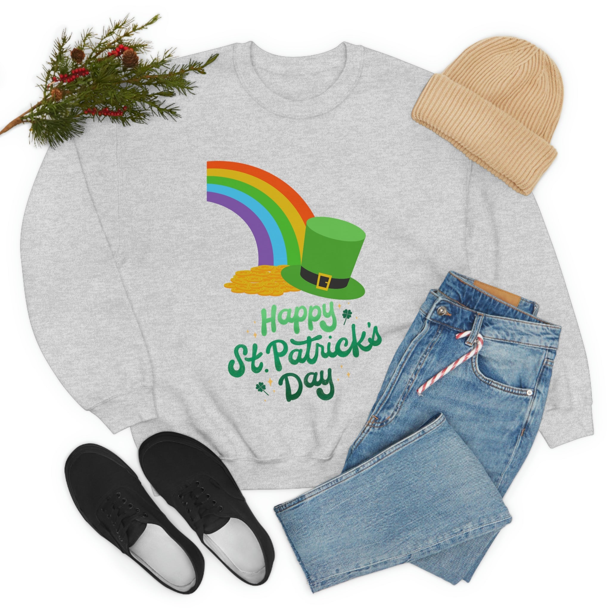 Happy Saint Patrick Day Unisex Heavy Blend™ Crewneck Sweatshirt