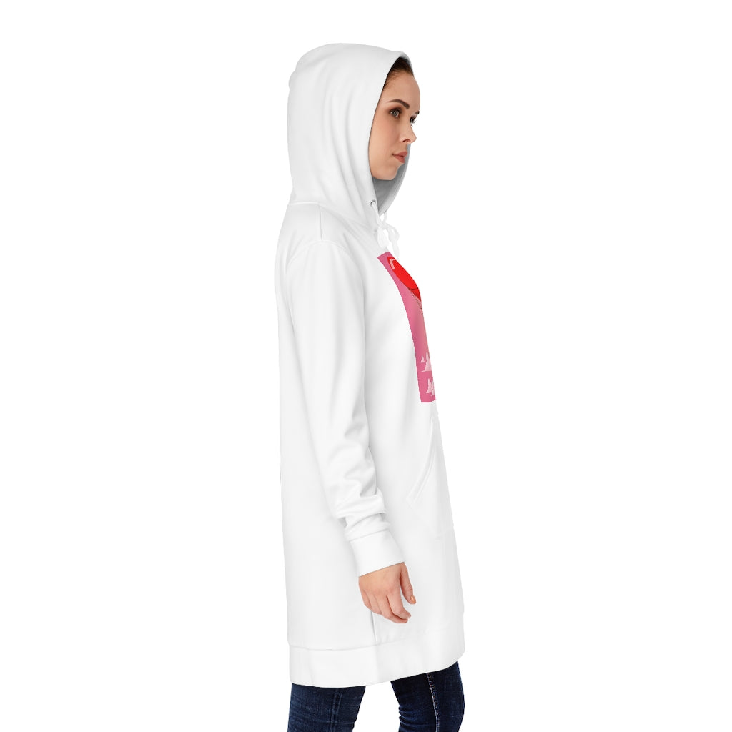 Happy Valentine's Day Women's Hoodie Dress (AOP)