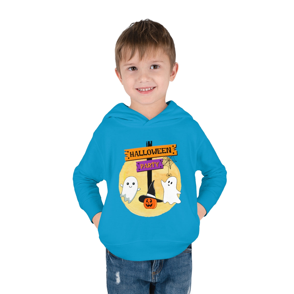 Halloween Party Toddler Pullover Fleece Hoodie