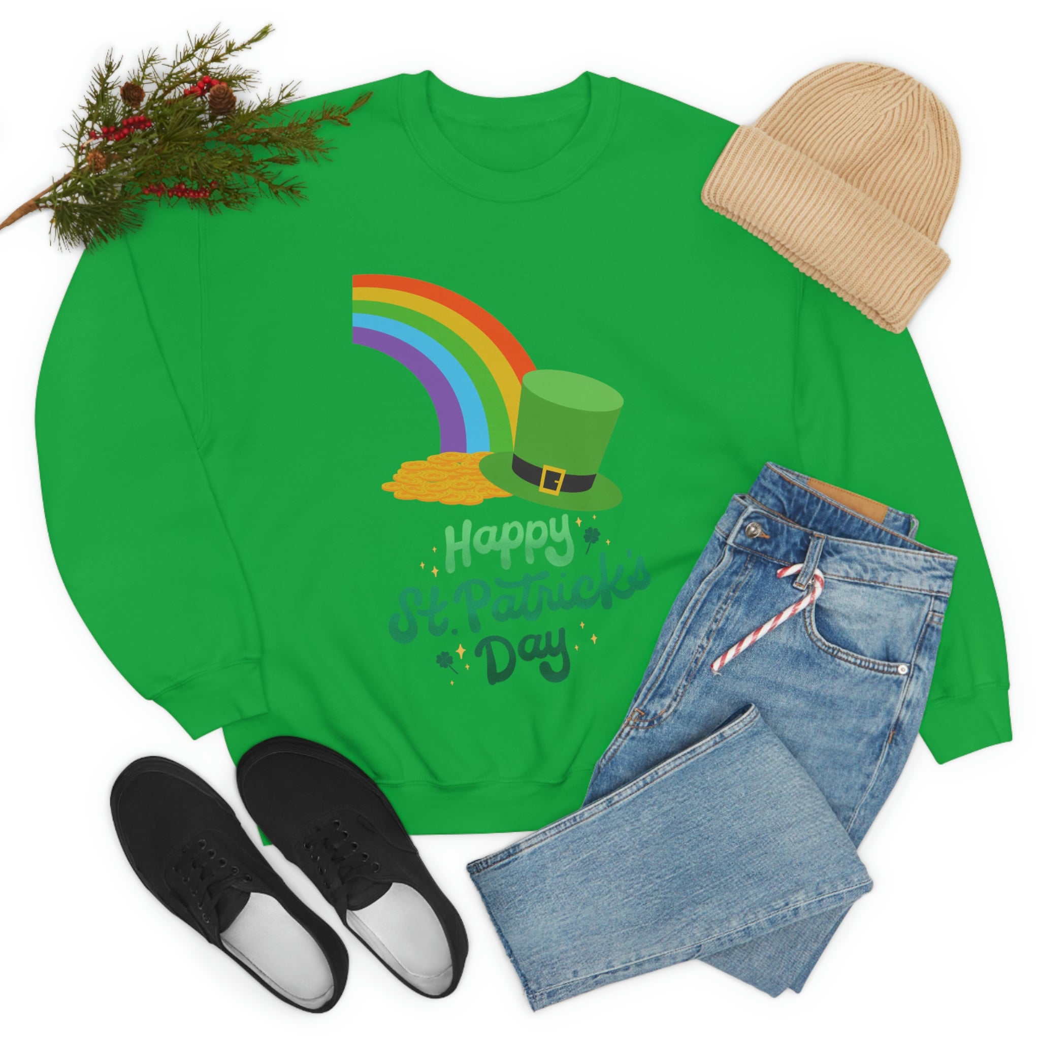 Happy Saint Patrick Day Unisex Heavy Blend™ Crewneck Sweatshirt