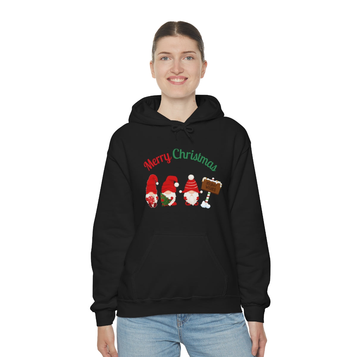 Cute Gnome Merry Christmas Unisex Heavy Blend™ Hooded Sweatshirt