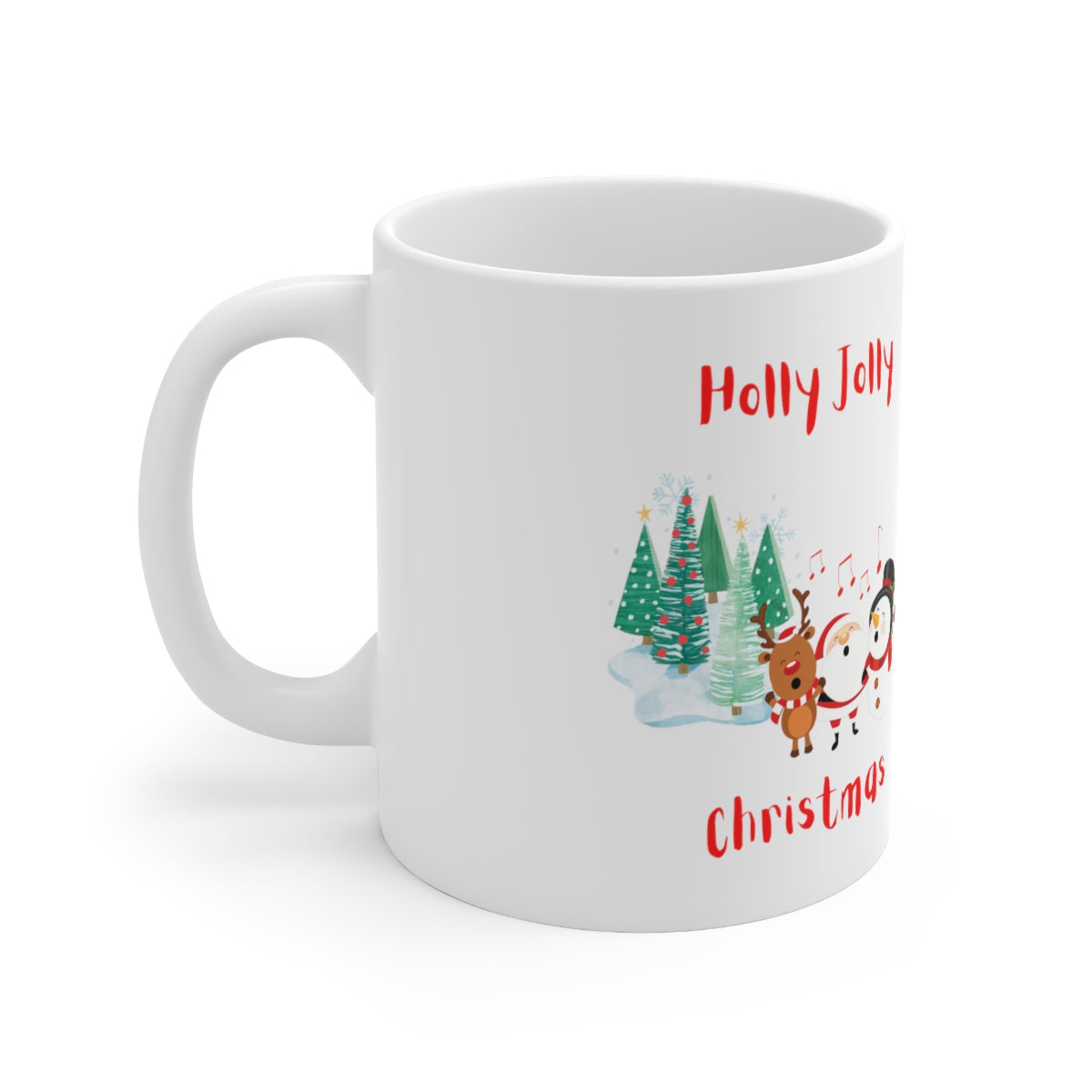 Holly Jolly Christmas Ceramic Mug 11oz