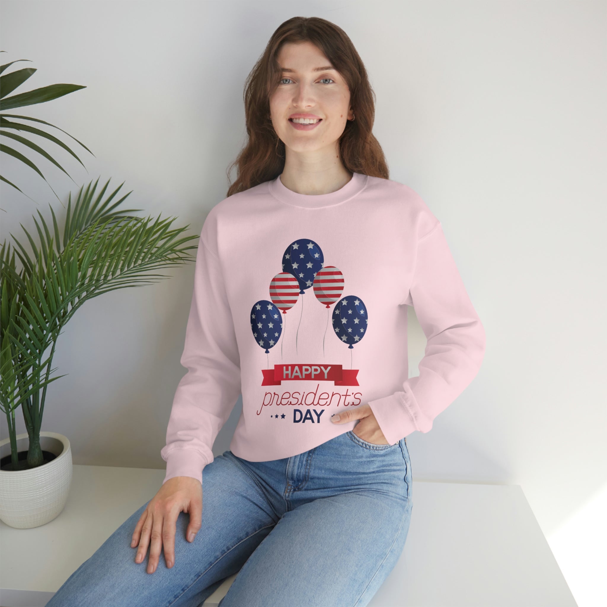 Happy President's Day Stars & Stripe Unisex Heavy Blend™ Crewneck Sweatshirt