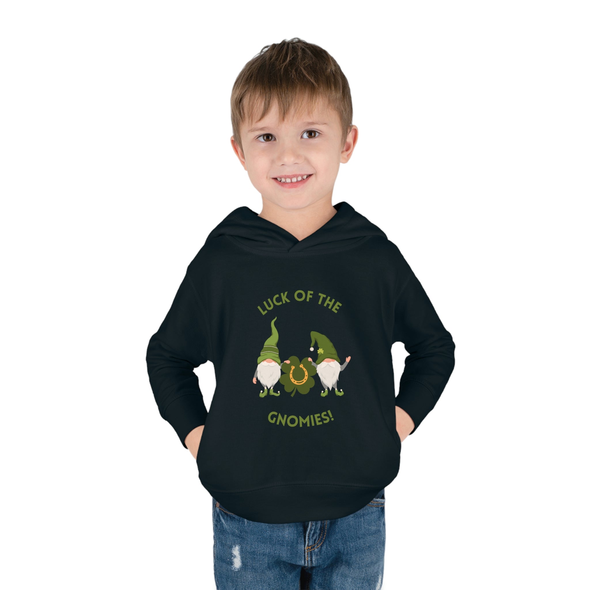 The Luck Of The Gnomies! Toddler Pullover Fleece Hoodie