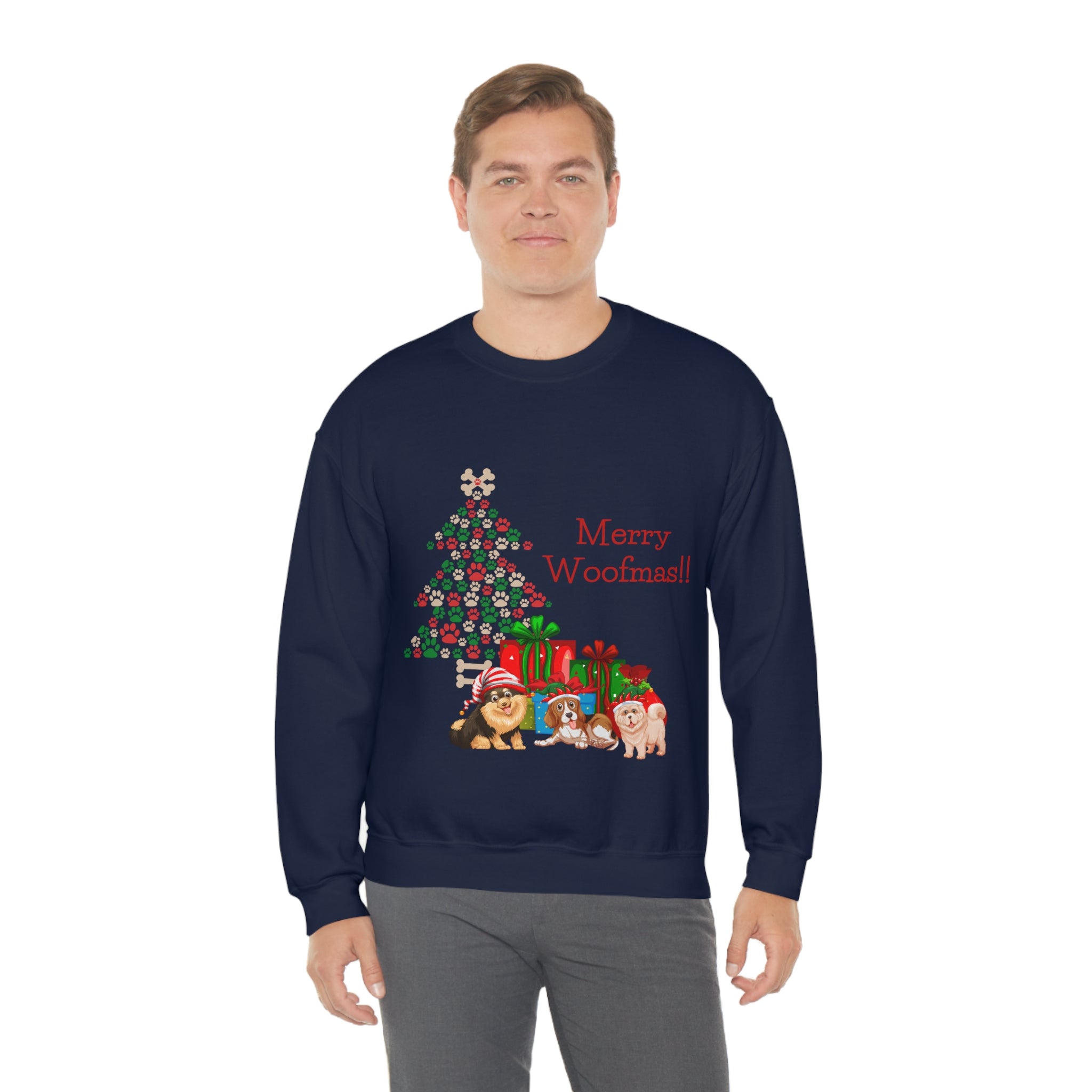 Merry Woolfmas Unisex Heavy Blend™ Crewneck Sweatshirt