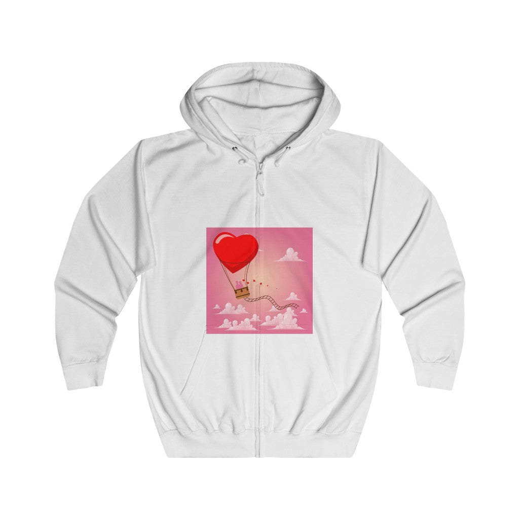 Happy Valentine's Day Unisex Full Zip Hoodie