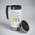 Happy Easter Bunny Stainless Steel Travel Mug with Handle, 14oz