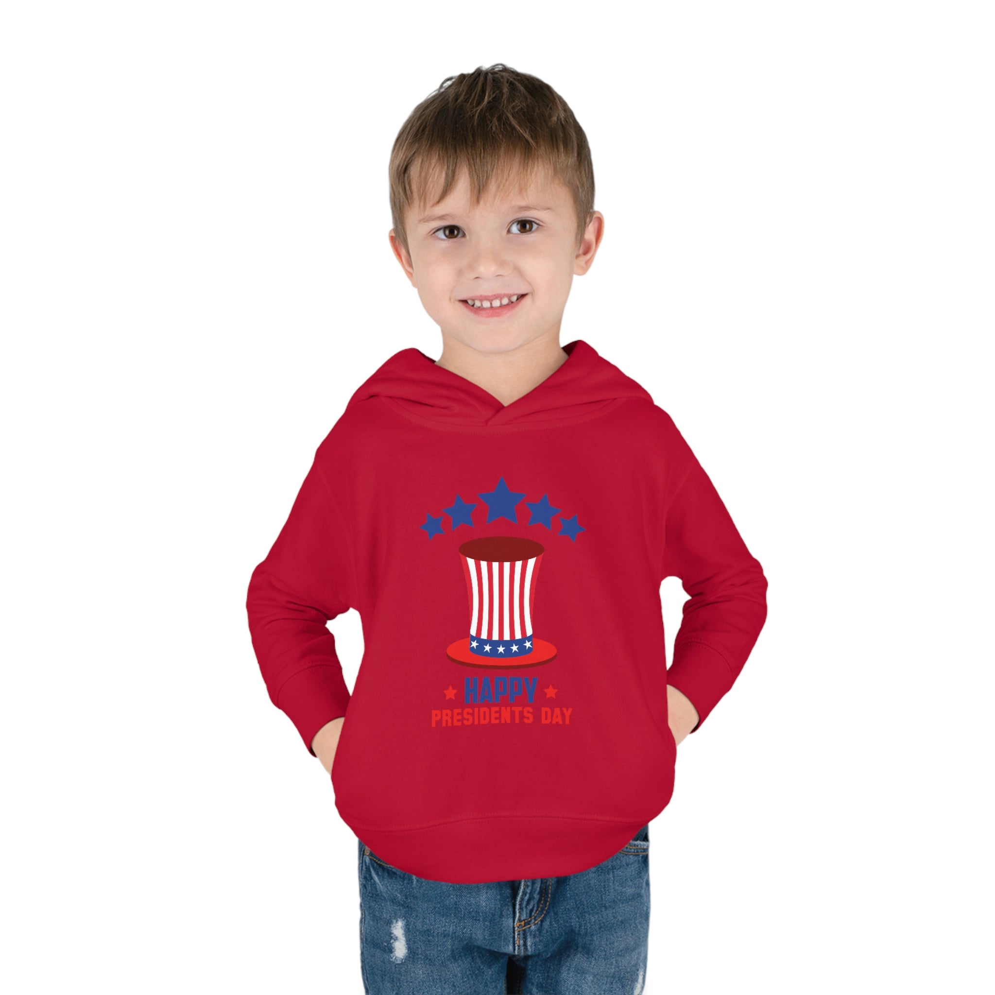 Happy President's Day Hat Toddler Pullover Fleece Hoodie