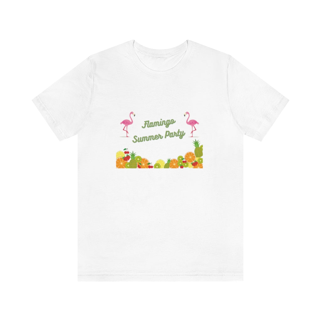 Flamingo Sumer Party Unisex Jersey Short Sleeve Tee