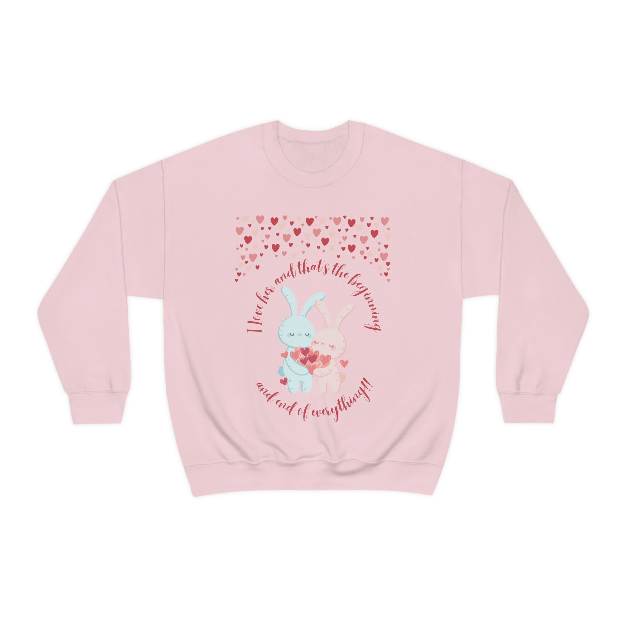 The I Love Her U & Me Unisex Heavy Blend™ Crewneck Sweatshirt