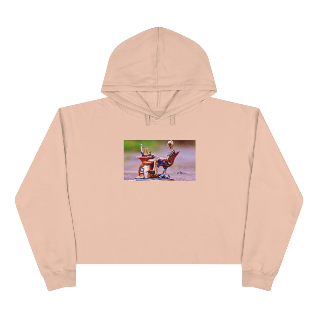 Workaholic Crop Hoodie