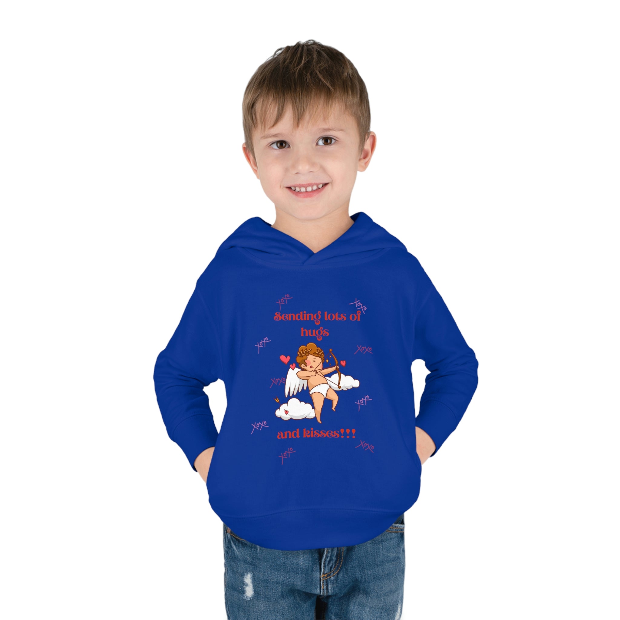 Sending Lots Of Hugs & Kisses!!! Toddler Pullover Fleece Hoodie