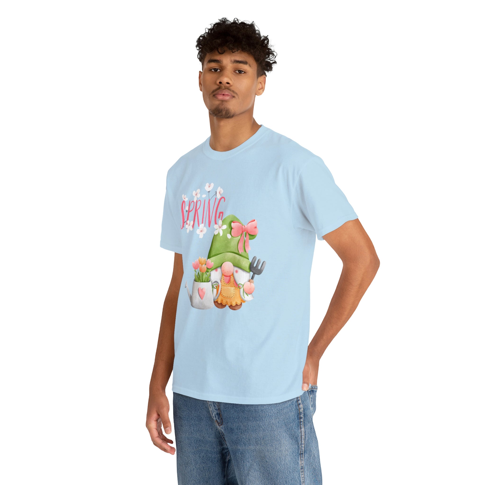 Gnome Happy Spring Unisex Heavy Cotton Tee