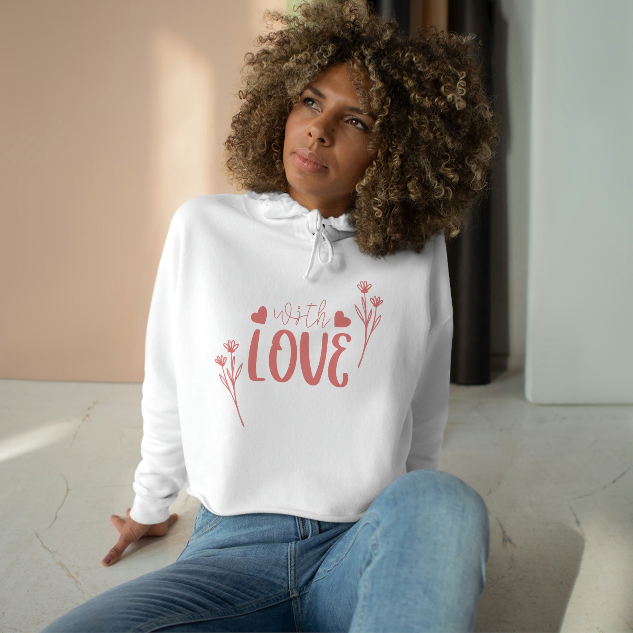 With Love Crop Hoodie