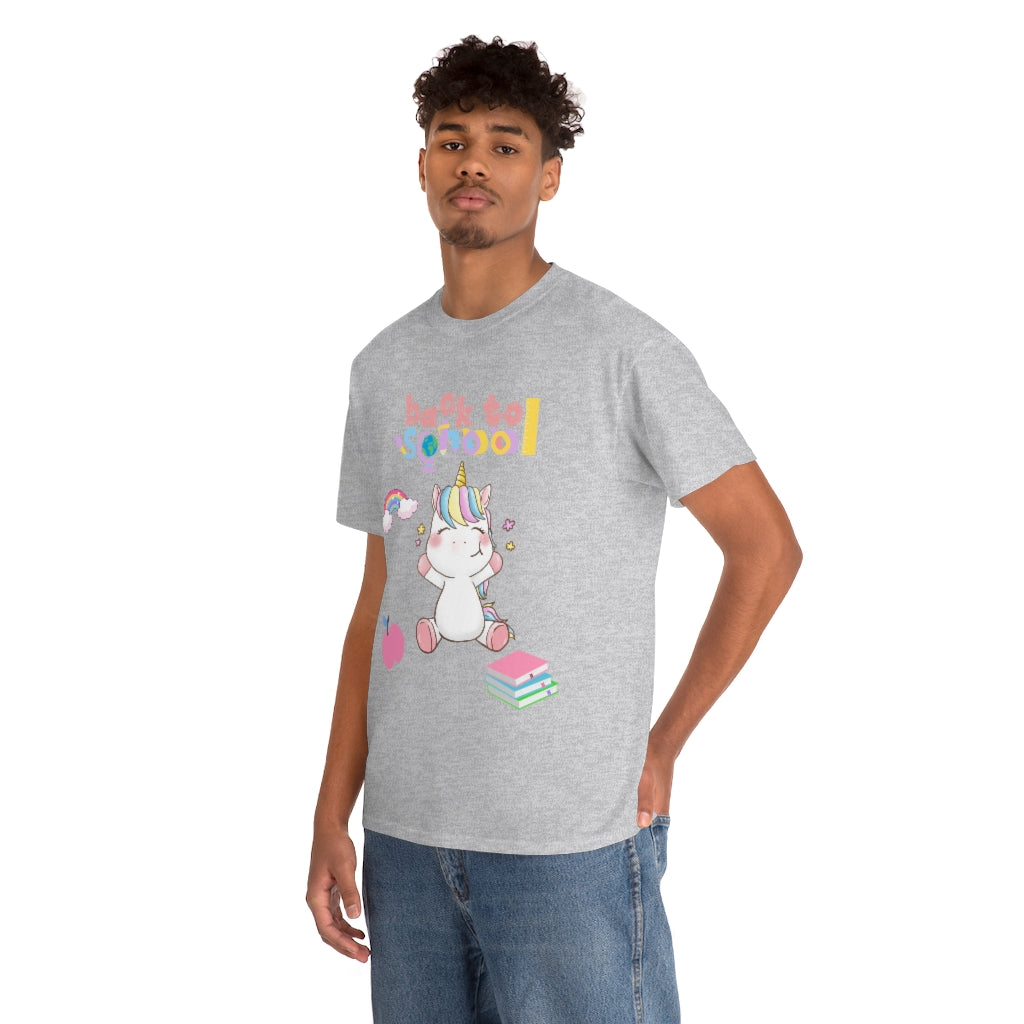 Back to School Unicorn Unisex Heavy Cotton Tee