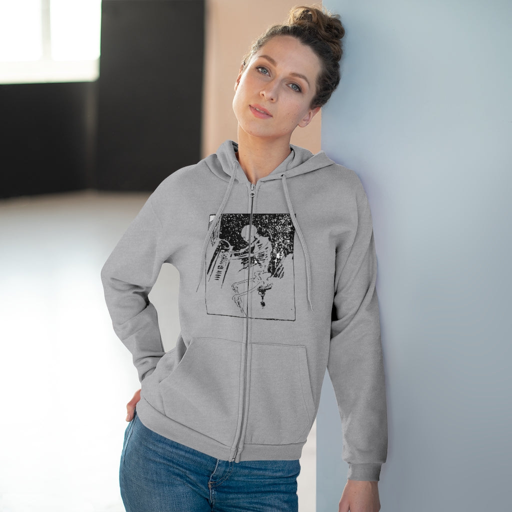 Piano Player Unisex Hooded Zip Sweatshirt