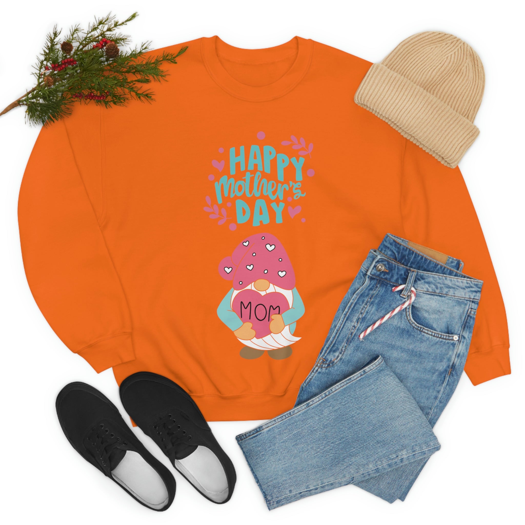 Happy Mother's Day Gnome Unisex Heavy Blend™ Crewneck Sweatshirt