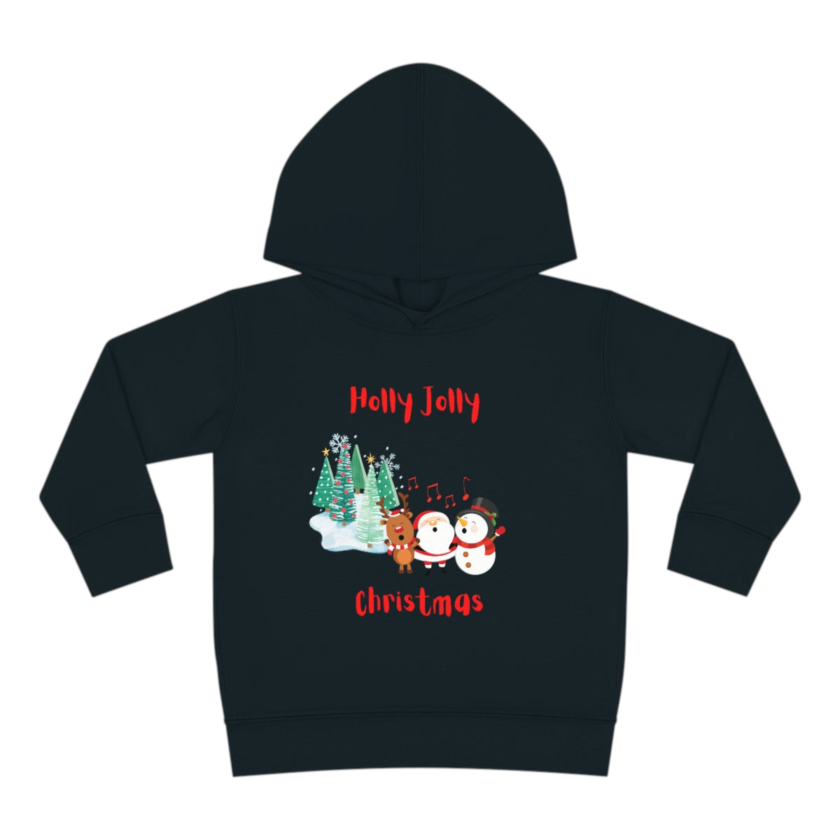 Holly Jolly Christmas Toddler Pullover Fleece Hoodie