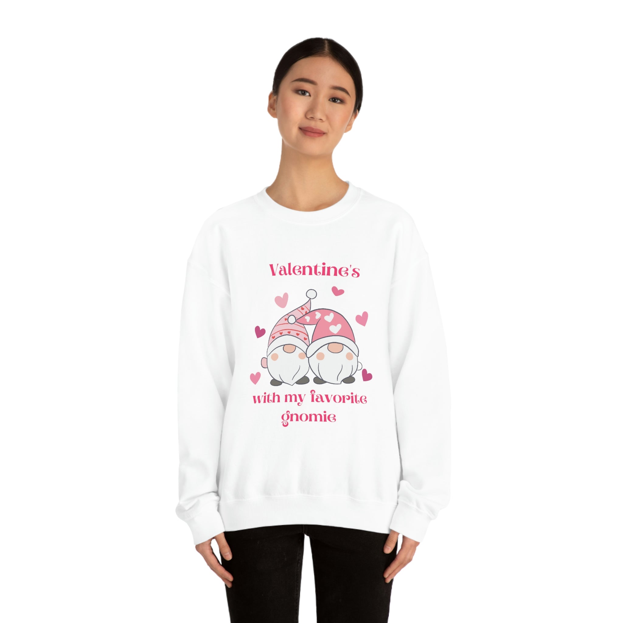 Valentine's With My Favorite Gnomie Unisex Heavy Blend™ Crewneck Sweatshirt