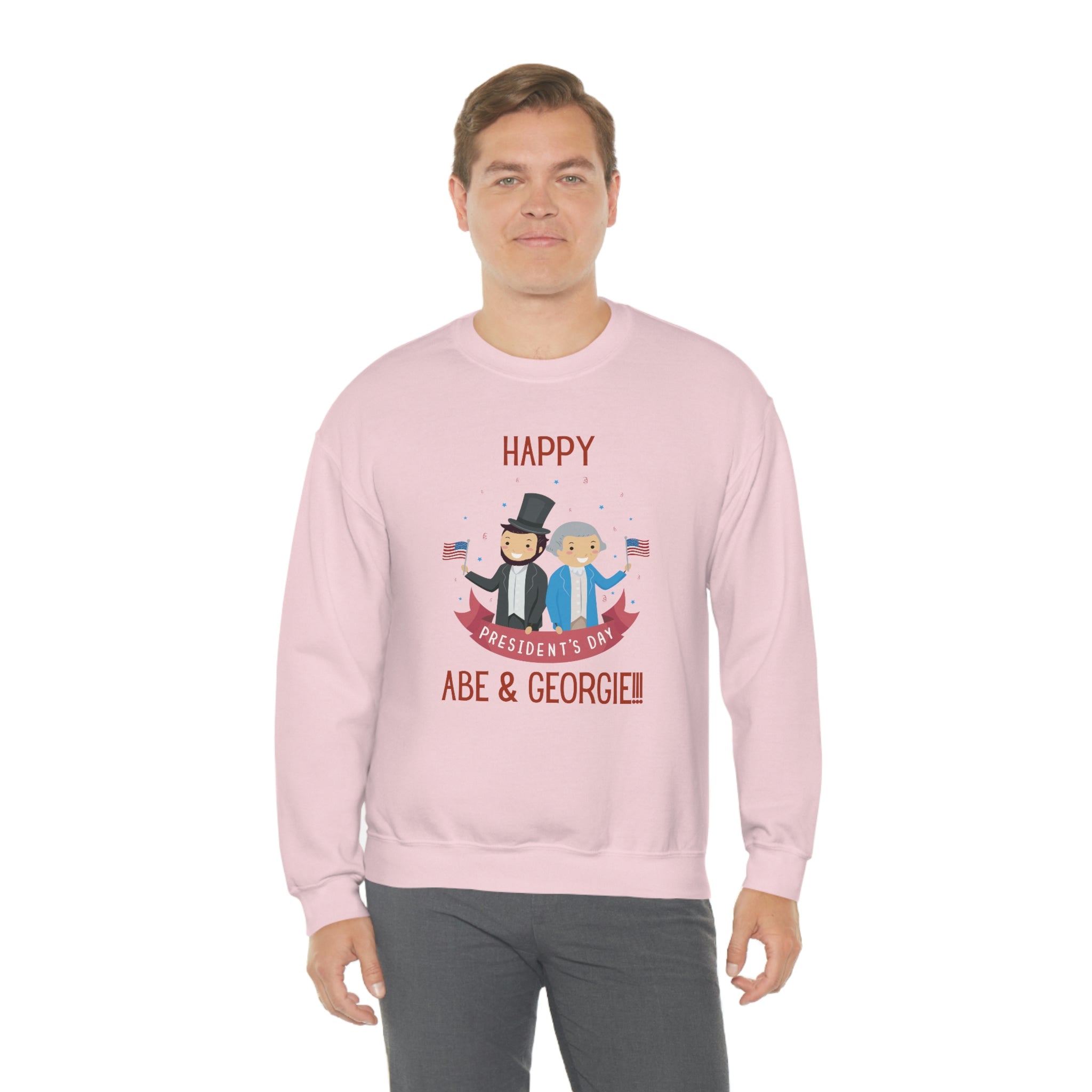 Happy President's Day Abe & Georgie!!! Unisex Heavy Blend™ Crewneck Sweatshirt