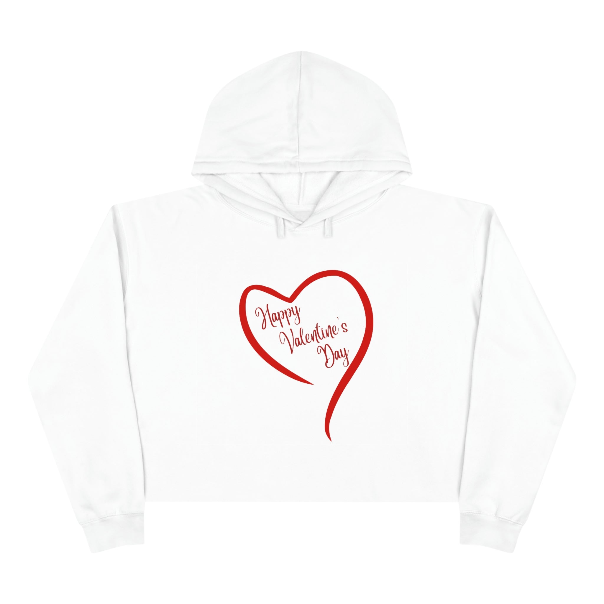 Happy Valentine's Day Crop Hoodie