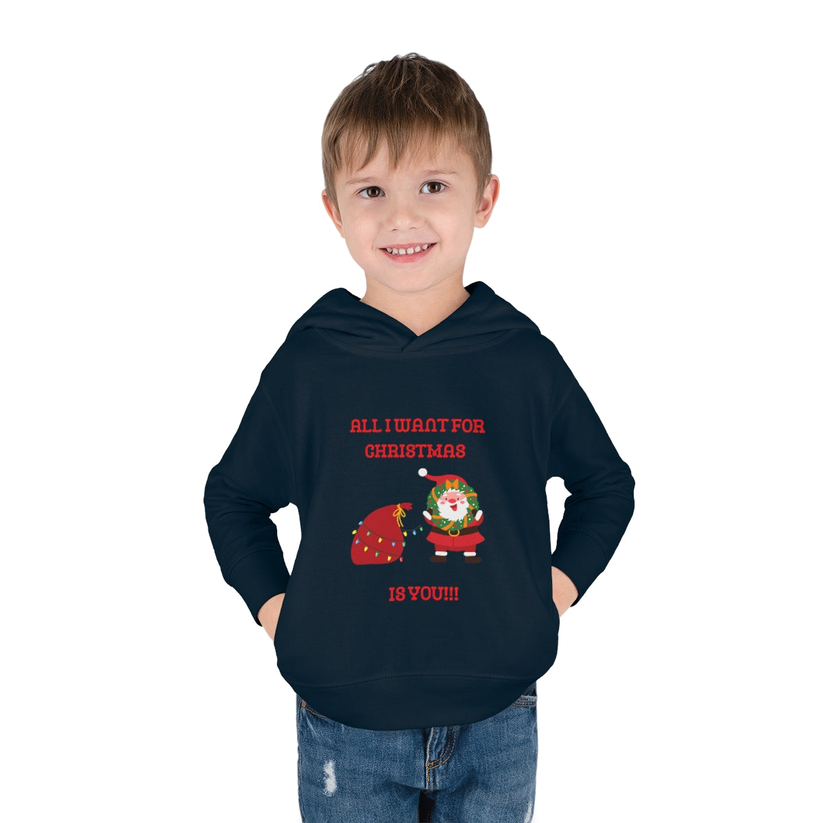 All I Want For Christmas Is You!!!Toddler Pullover Fleece Hoodie
