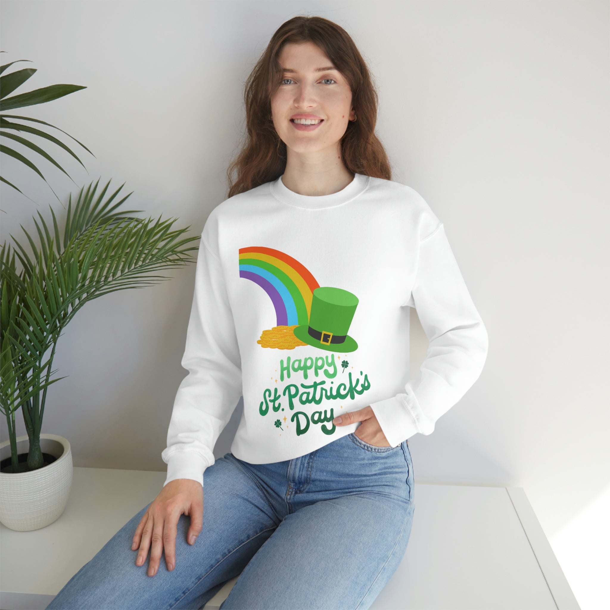 Happy Saint Patrick Day Unisex Heavy Blend™ Crewneck Sweatshirt