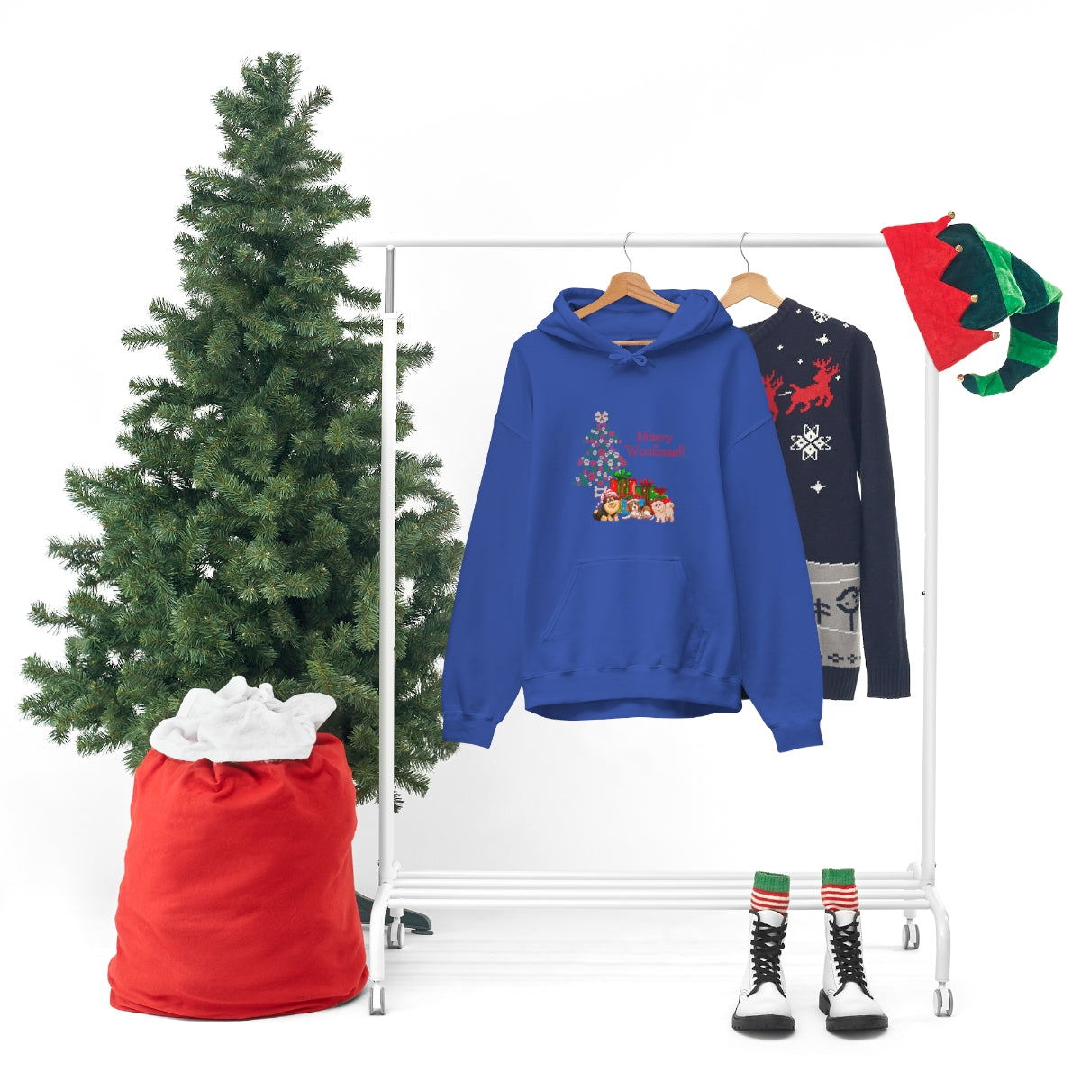 Merry Woolfmas Unisex Heavy Blend™ Hooded Sweatshirt