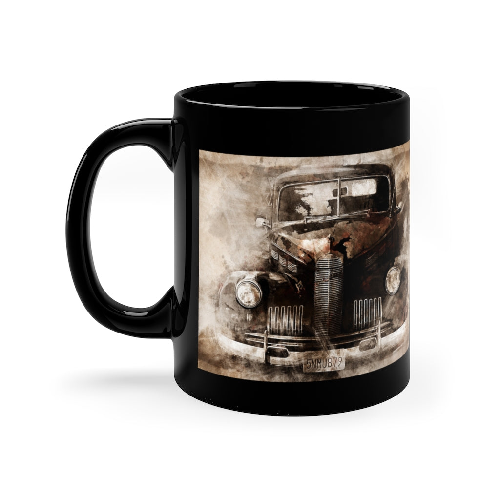 Old Truck Black Coffee Mug, 11oz