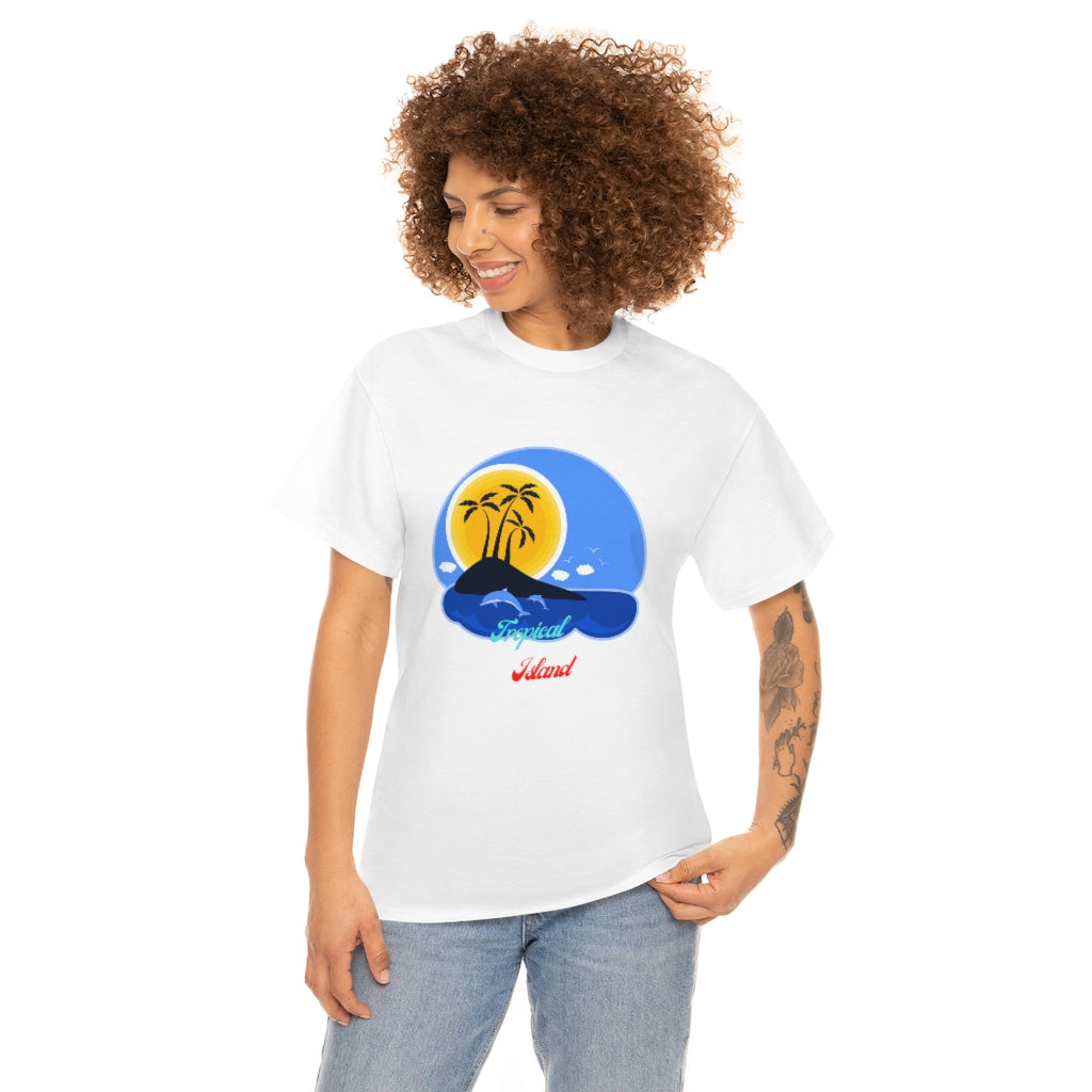 Tropical Island Unisex Heavy Cotton Tee