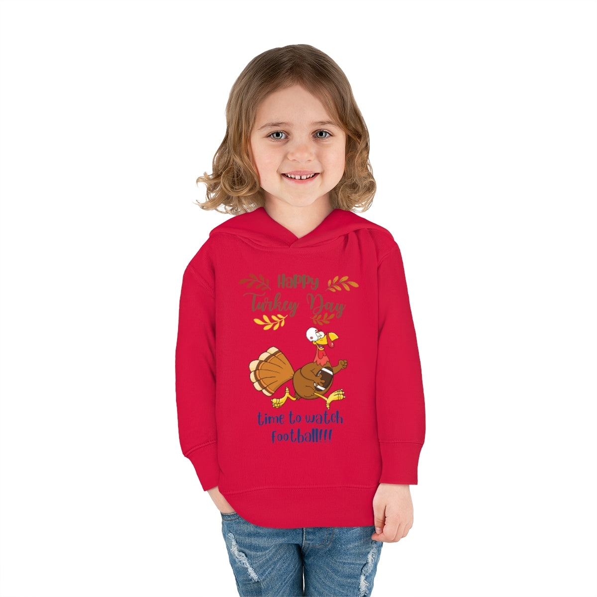 Happy Turkey Day Toddler Pullover Fleece Hoodie