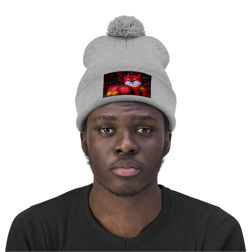 Tiger Pom Pom Beanie
