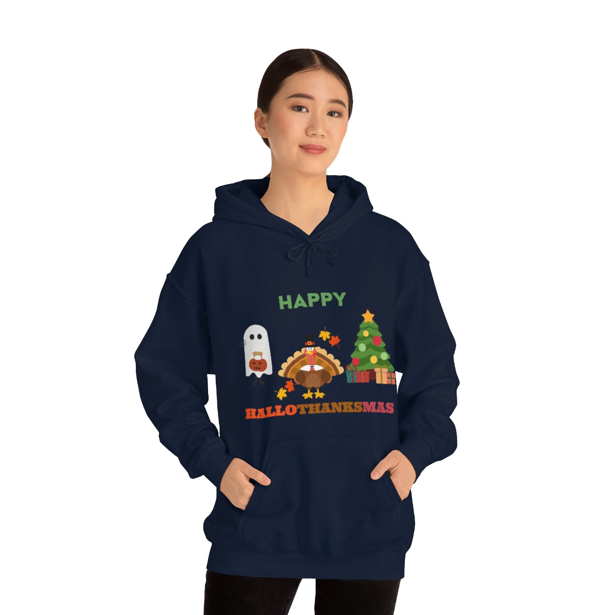 Happy Hallothanksmas Unisex Heavy Blend™ Hooded Sweatshirt