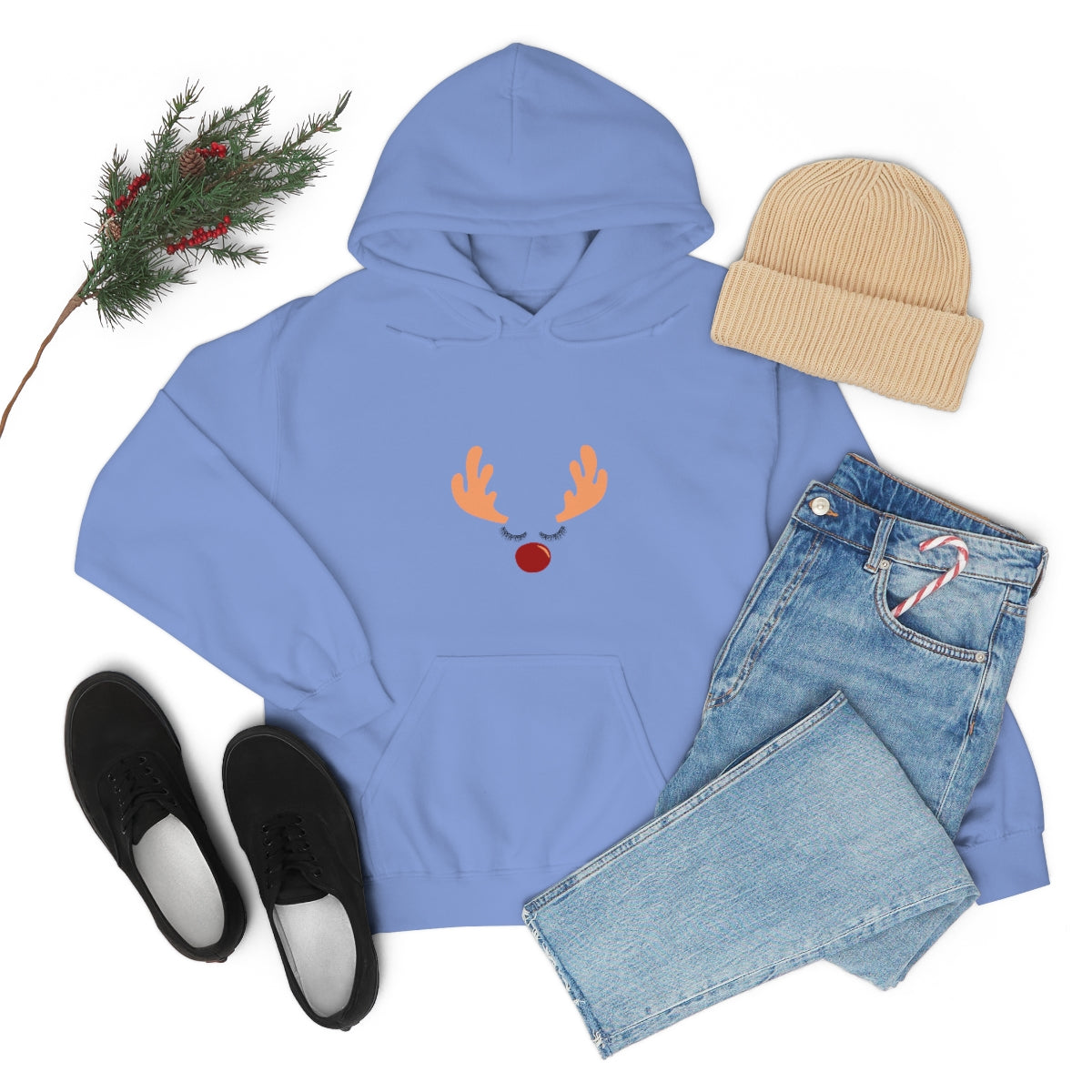 Reindeer Christmas Unisex Heavy Blend™ Hooded Sweatshirt