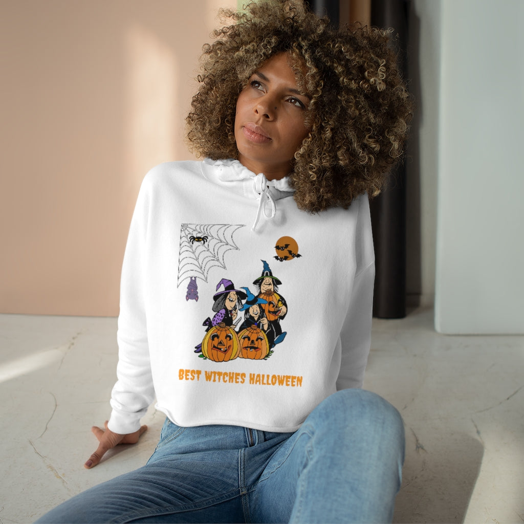 Best Witches Halloween Crop Hoodie