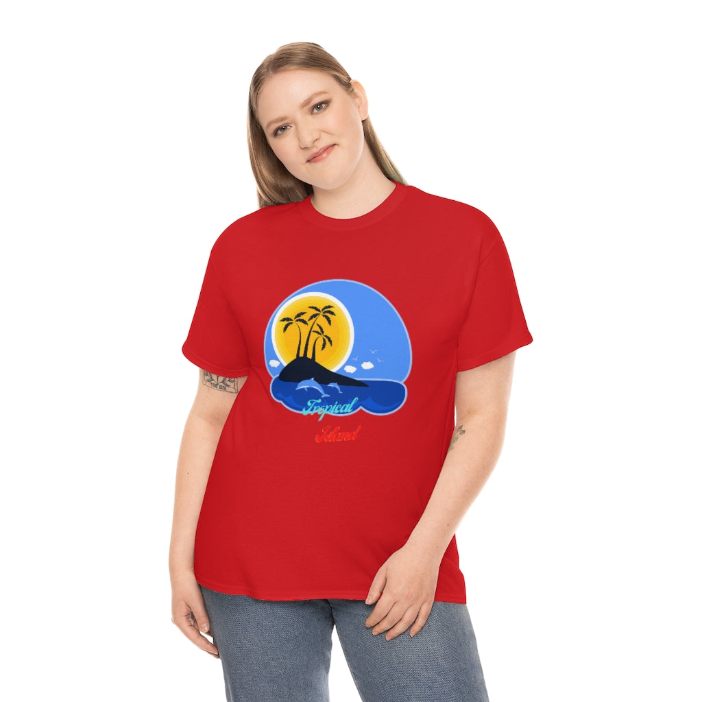 Tropical Island Unisex Heavy Cotton Tee