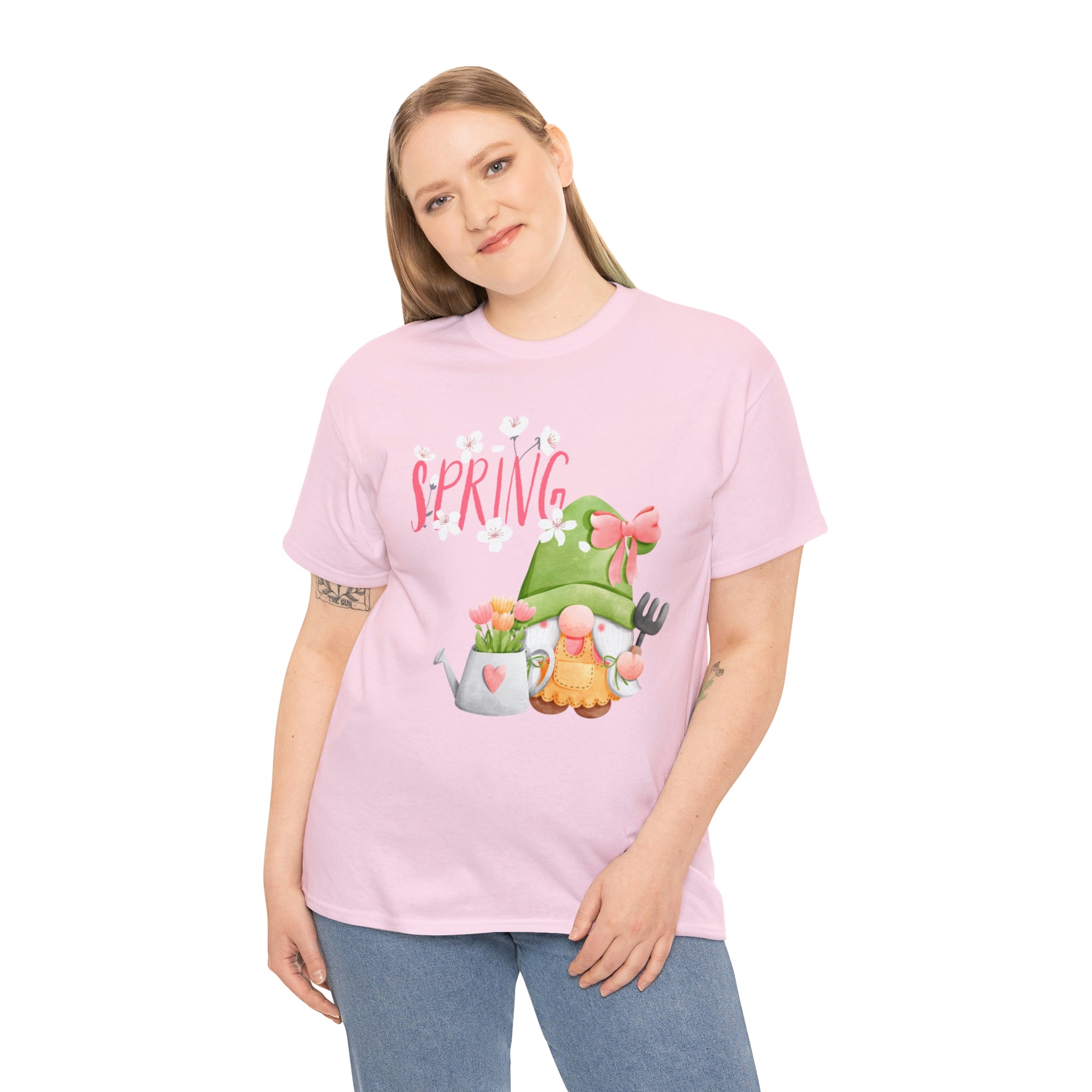 Gnome Happy Spring Unisex Heavy Cotton Tee