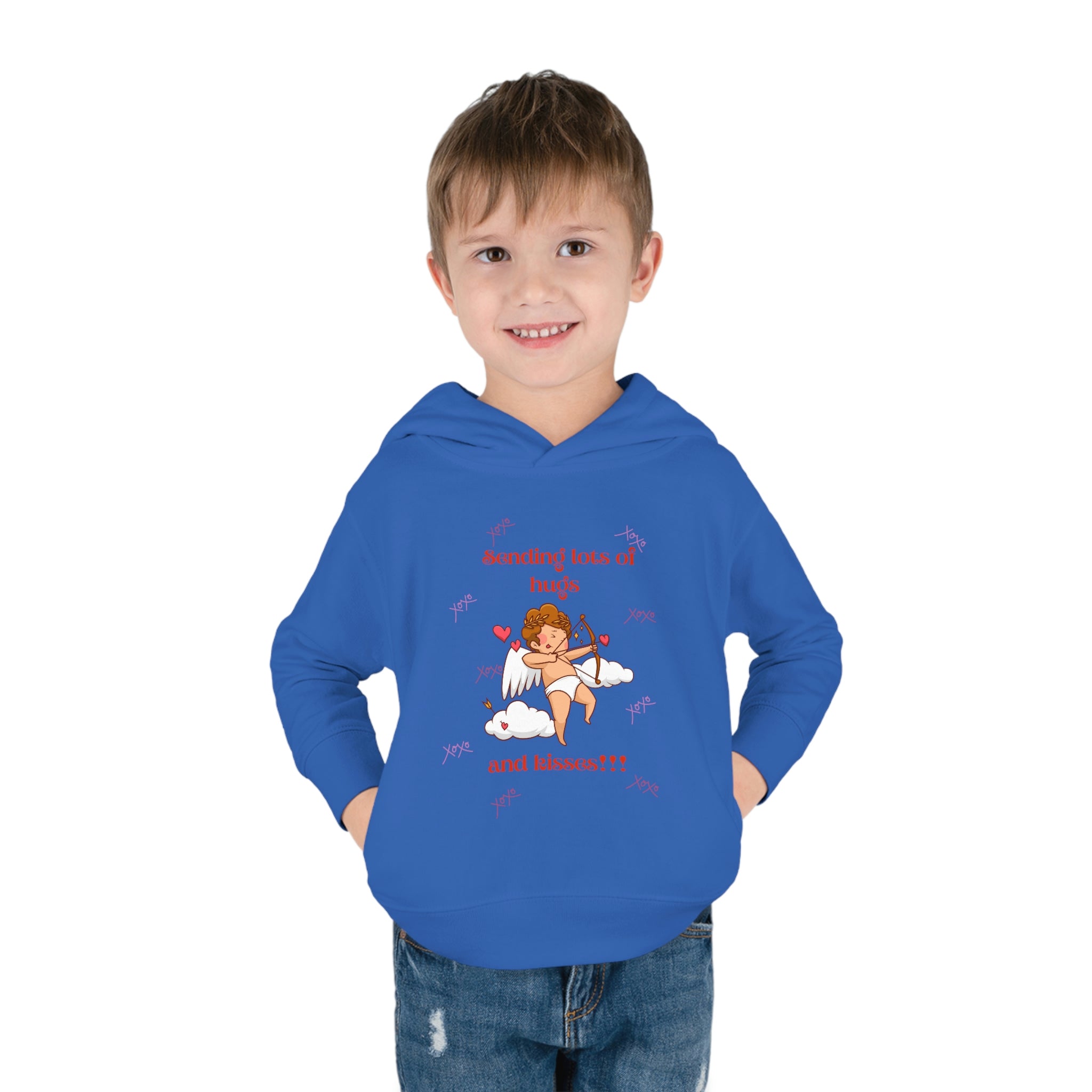 Sending Lots Of Hugs & Kisses!!! Toddler Pullover Fleece Hoodie